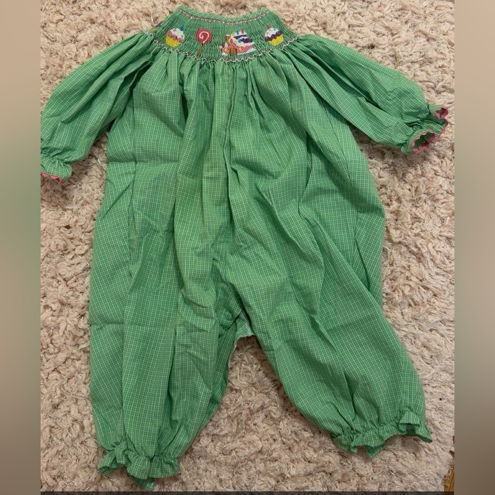 Smocked Gingerbread Romper